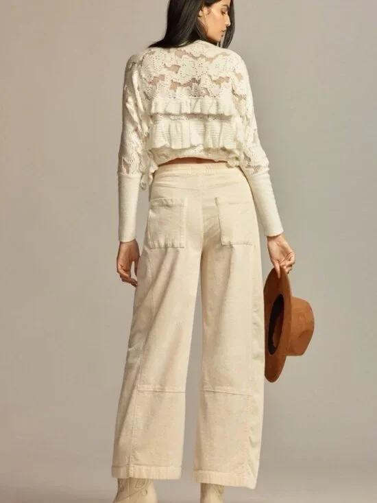 Anthropologie The Izzie Relaxed Pull-On Barrel Pants by Pilcro: Corduroy Edition - Picture 2 of 5